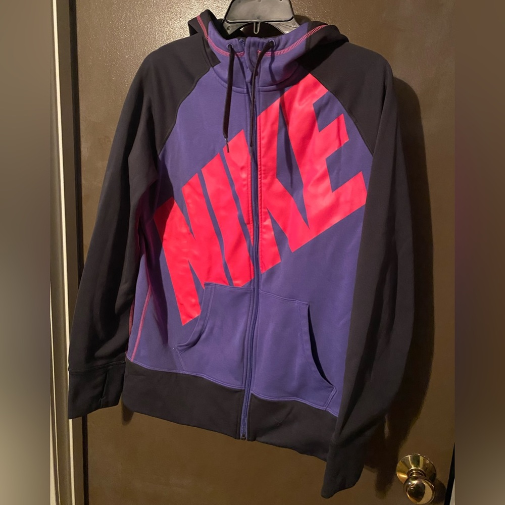 Large Purple Nike Full Zip Sweatshirt